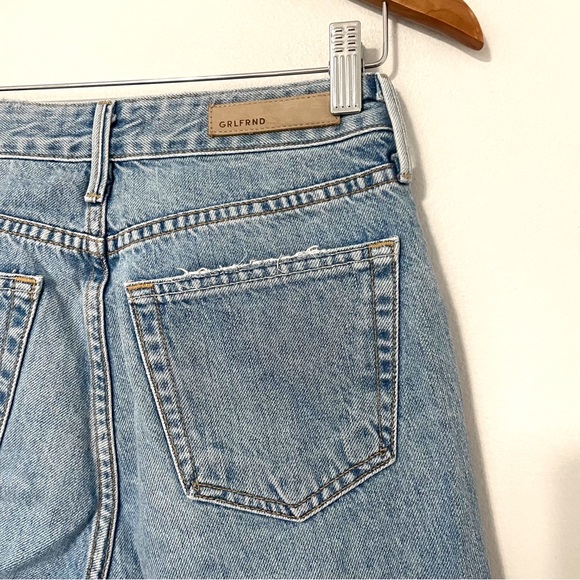 GRLFRND • devon distressed high waist straight leg jeans all the way sz 24 - Picture 12 of 15